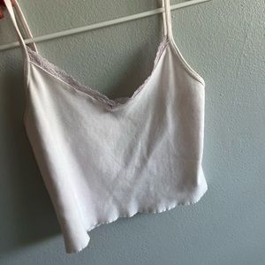 brandy melville pink lace tank